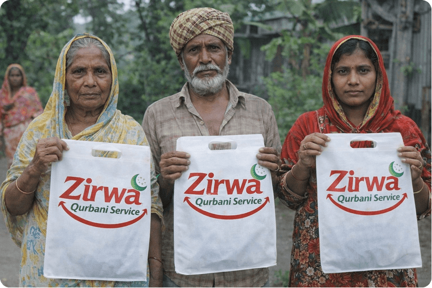 Three recipients with Zirwa bags